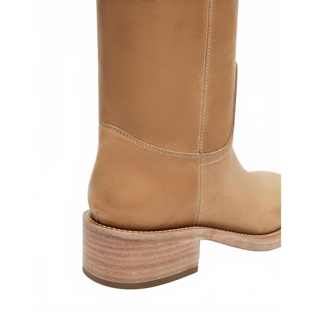 NEW STEVE MADDEN women's riggs wide calf boot in banana leather - Picture 7 of 8